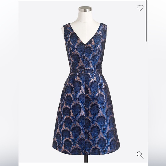 J.Crew peacock jacquard dress - Picture 1 of 6